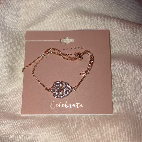 LC Lauren Conrad Jewelry - LC Lauren Conrad rose gold rhinestone bracelet NEW